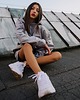 kurtki damskie Kurtka wiatrówkaanorak  longline szara 7