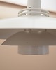 lampy wiszące Lampa wisząca Lyfa z lat 70., biały metalowy klosz, Dania 4