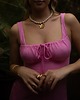 korale Choker z naturalnych kamieni ze złotą zawieszką 2