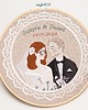 Ślub - inne Personalizowana pamiątka ślubna, haft ślubny/ rocznicowy w tamborku 6