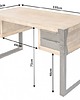 stoły Biurko Factory drewno akacjowe antracyt 135cm 6