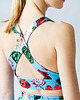 biustonosze damskie Biustonosz sportowy Simple Cross - Blue Floral 4