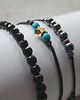 bransoletki na sznurku Zestaw bransoletek: hematyt, turkus, onyks na sznurku 2