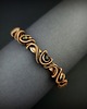 bransoletki wire wrapping Bransoleta mankietowa z zielonym turmalinem 2