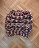 czapki damskie 6902 Czapka Beanie z Melanżowej Włóczki - ciepła, brązowa 4
