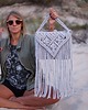 torby na ramię Torebka szara makrama Handmade 4