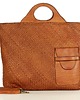 torby na ramię Torebka skórzana aktówka torba na laptop pleciona trapez - MARCO MAZZINI brąz 3