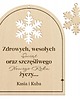 kartki scrapbooking Drewniane życzenia świąteczne Kartka świąteczna PERSONALIZOWANA Z GWAIZDKĄ 1