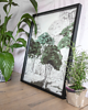 plakaty Plakat FOREST green sketch 3
