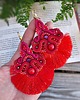 kolczyki soutache Czerwone Wachlarze kolczyki sutasz 1