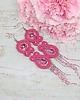 kolczyki soutache Różowe kolczyki sutasz - kolekcja Glamour 3