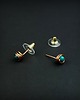 kolczyki wire wrapping Kolczyki sztyfty z chryzokolą 9