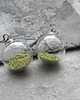 kolczyki wire wrapping Kulki metaliczne groszkowe    - kolczyki 2
