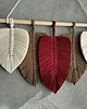 makramy Duża Makrama Liście Pióra Boho Bordo Brąz Ecru Kolory Jesieni 50 cm 3