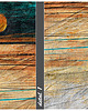 obrazy OBRAZ NA PŁÓTNIE - 120x80cm - ABSTRAKCJA HORYZONT 3