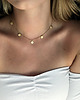 chokery Łańcuszkowy złoty choker z blaszkami 2