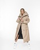 płaszcze damskie Parka Longline Collar Vest Oversize mocca 1