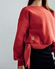 bluza bez kaptura damska Bluza OVERSIZE DAMSKA MALINOWY KRÓLIK Z USZAMI 1
