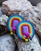 kolczyki soutache Tęczowe wiosenne kolczyki 2 1