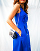 sukienki midi damskie SANTORINI niebieska sukienka z tencelu 8