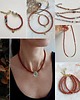 chokery Naszyjnik choker ROOTS jaspis czerwony, prasiolit, jaspis dalmatyński 8