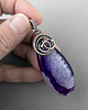 wisiory Betsy - wisiorek z agatem i oksydowanym srebrem, wire-wrapping 2