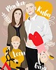 plakaty Ilustracja, portret rodzinny + wydruk A3 1