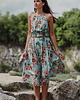 spódnice maxi Bawełniana spódnica w kwiaty, BLUE SUMMER, ZUZA 2