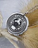 srebrne naszyjniki Znak zodiaku RAK - moneta na szczęście 1