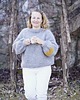swetry damskie  Sweter Fluffy grey&curry 7