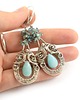 kolczyki wire wrapping Korin  - srebrne kolczyki z amazonitem 2
