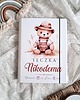 Chrzest - inne ZESTAW MIŚ W KAPELUSZU z dedykacją, prezent na Chrzest, roczek, narodziny 8