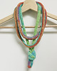 naszyjniki - inne Naszyjnik szydełkowy boho 2w1 handmade bawełna 3
