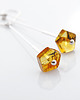 kolczyki z kamieniami Kolczyki srebrne amber drop 1