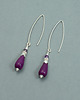 kolczyki z kamieniami Piękne, długie, fioletowe kolczyki, howlit, ametyst, srebro 925 1