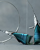 kolczyki wire wrapping Srebrne kolczyki koła w kolorze teal green 3
