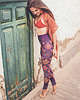 legginsy Boho Flowery Stripe Leggings 3