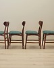 krzesła Komplet czterech krzeseł tekowych, duński design, lata 70, produkcja: Dania 7