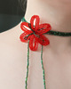 chokery Czerwona Lilia - naszyjnik choker 1
