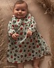 sukienki dla dziewczynki Sukienka EMILY z muślinu z ozdobnym guziczkiem, oliwkowa w kwiaty 2