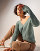 swetry damskie  Sweter bawełniany, szałwia 1
