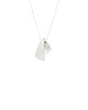 wisiory BLOW double  / glossy and satin silver necklace 1