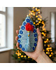 bombki Bombka choinkowa szklana ręcznie malowana: Paw z piórami: Blue Glamour 3