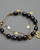 bransoletki z kamieni naturalnych Pearls /navy blue/ perły naturalne vol. 4 - bransoletka 4