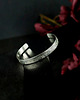 bransoletki srebrne Srebrna bransoletka typu bangle Moon Surface 3