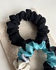 gumki do włosów 2 jedwabne gumki scrunchies Ivess & Black Silk 3