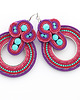 kolczyki soutache Boho koła 2 4