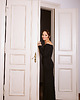 sukienki maxi damskie Czarna maxi black dress z odkrytymi ramionami 3