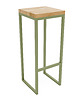 stołki Hoker barowy loftowy do kuchni lub restauracji drewno dąb stal, handmade 4