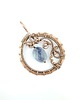 wisiory Akwamaryn wisiorek wire wrapping 8